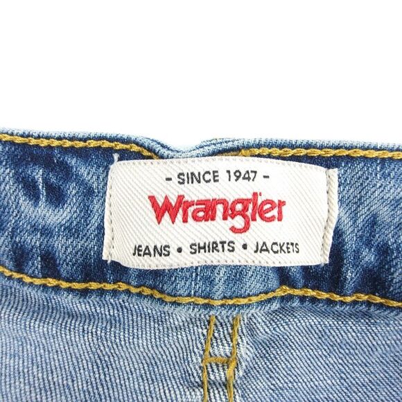 WRANGLER Western High Rise Rodeo Straight Ankle Crop Raw Hem Jeans Plus Size 14 - Picture 6 of 9